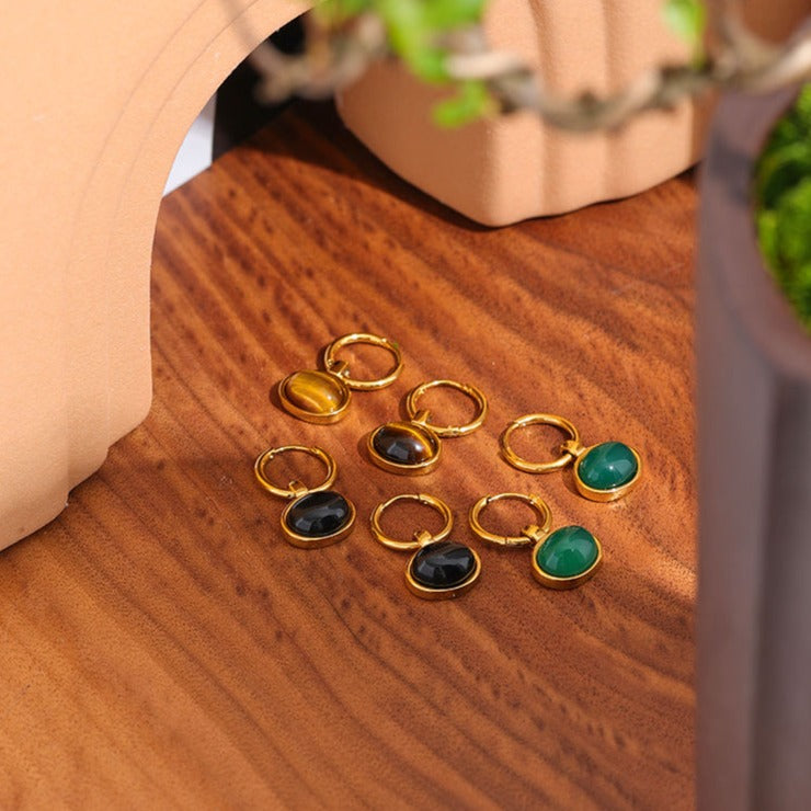 Black Obsidian Earrings for Growth & Protection