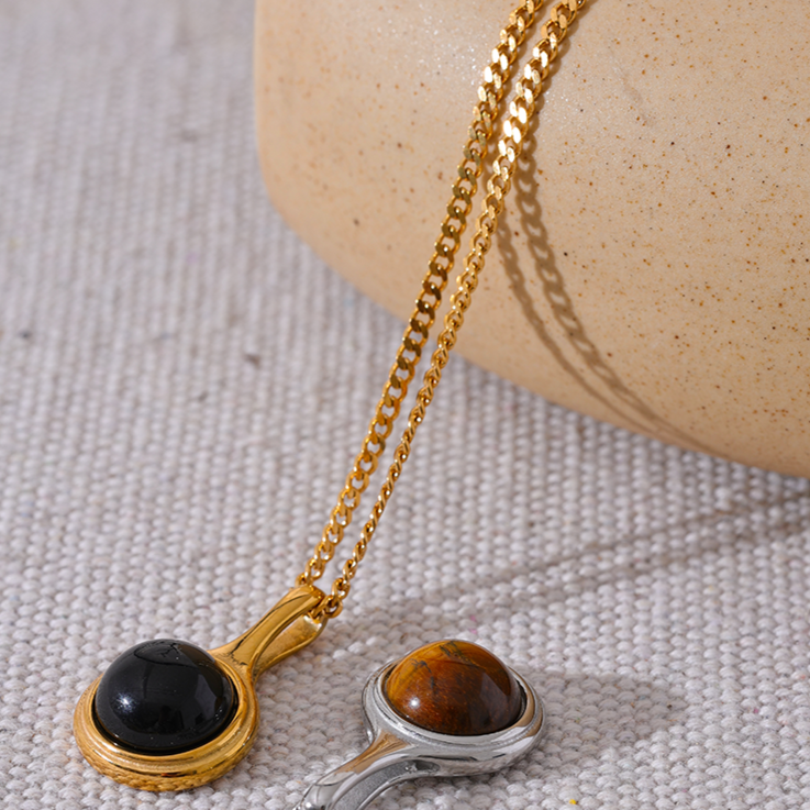 Black Obsidian Necklace for Self Growth & Protection