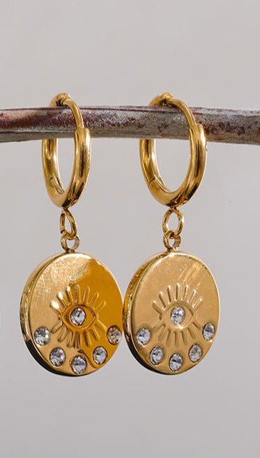Evil Eye "Nazar" with Crystal Earrings