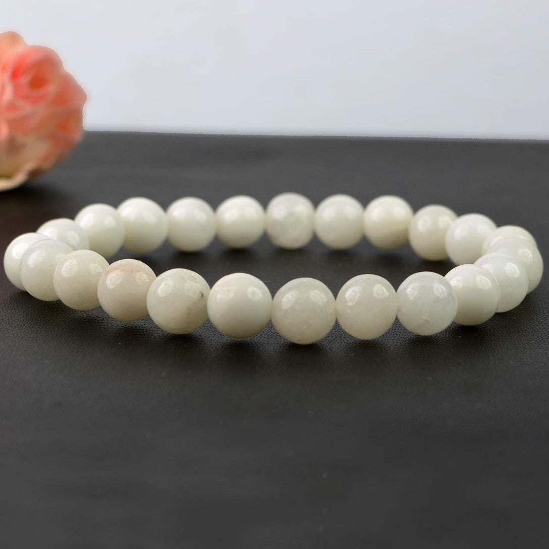 White Agate (Aqeek) Bracelet  Growth, Prosperity, Harmony