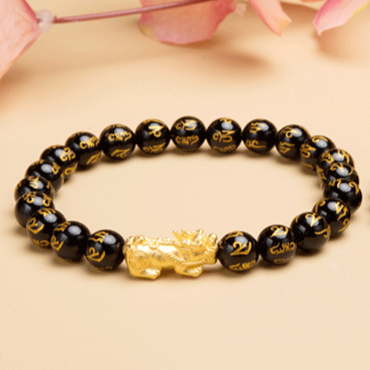 Pixiu (S925 with Gold Plating) Feng Shui Bracelet for Good Luck