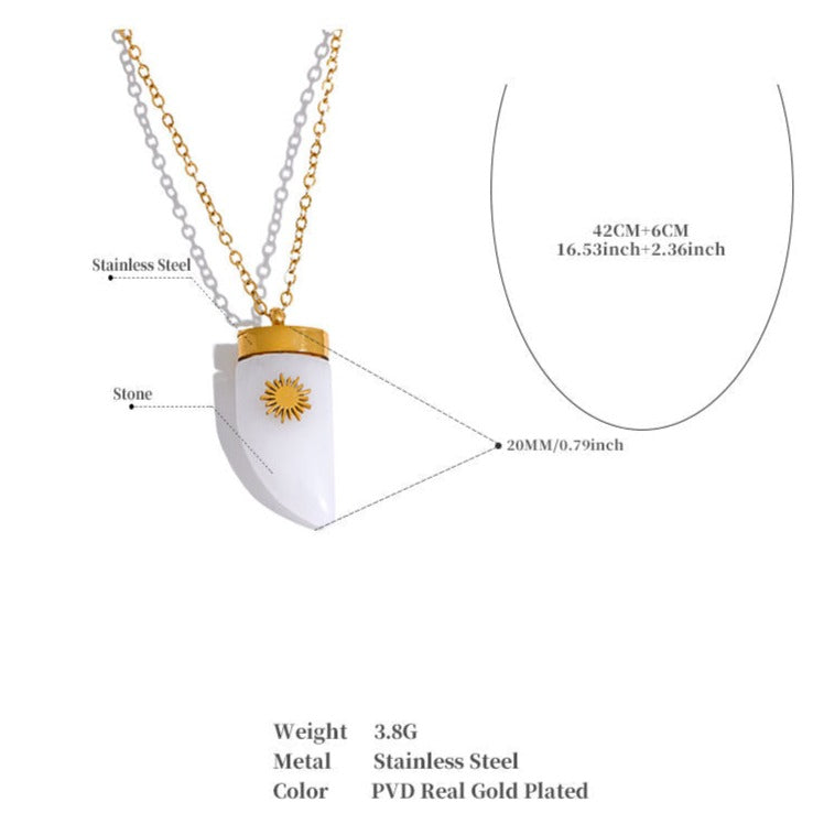 White Agate (Hakik) Necklace for Abundance