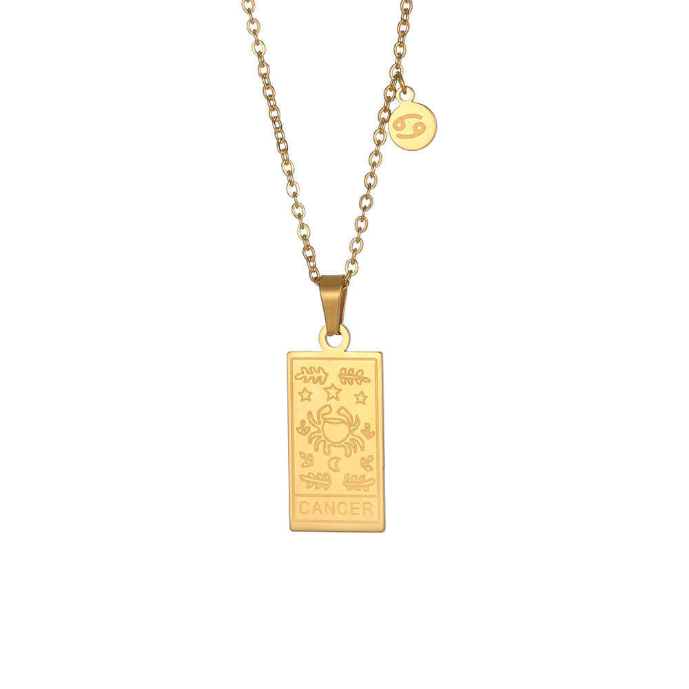 Zodiac Pendant in Stainless Steel 18K Gold Plated