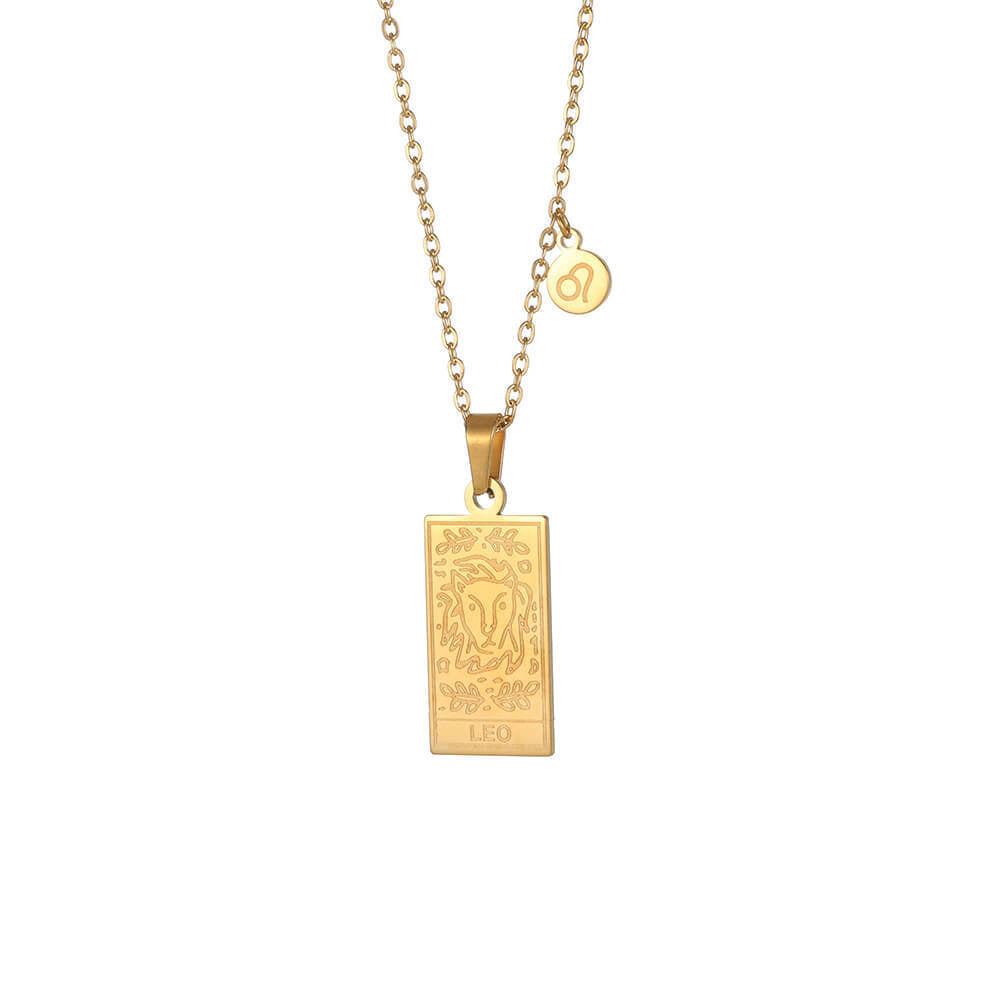 Zodiac Pendant in Stainless Steel 18K Gold Plated