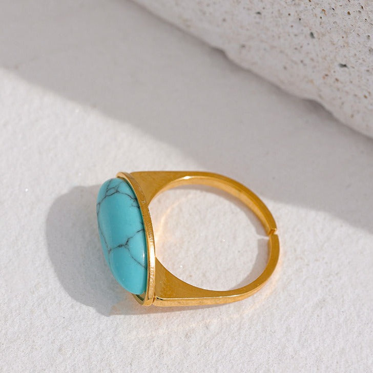 Turquoise Adjustable Ring for Healing & Spiritual Growth