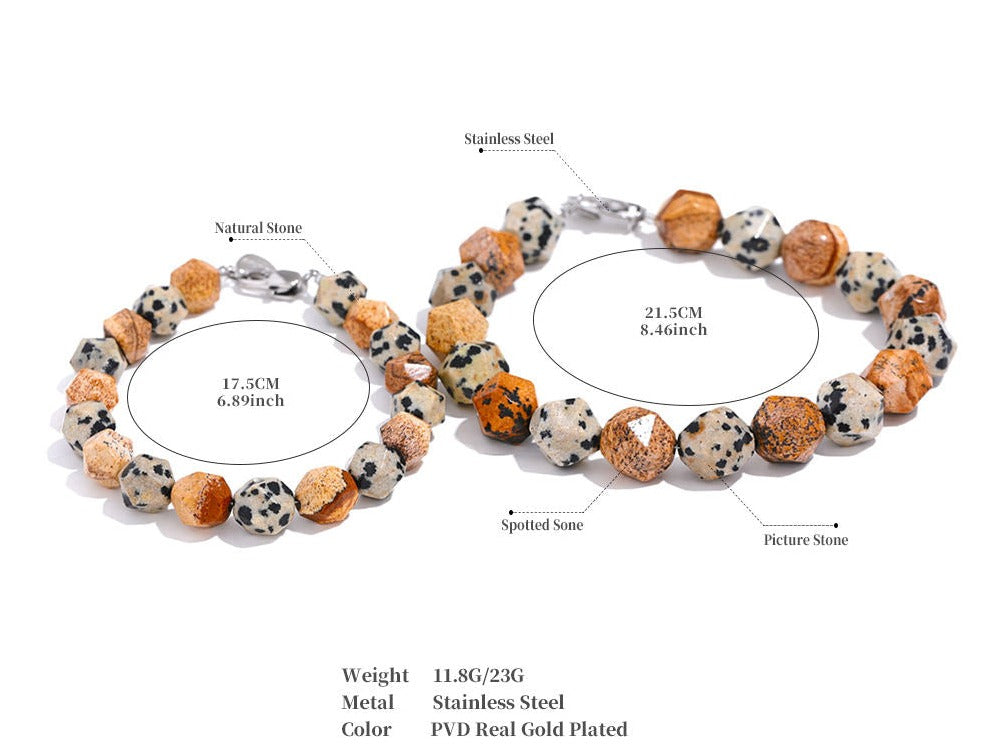 Picture Jasper & Dalmation Jasper Bracelet for Stability & Grounding